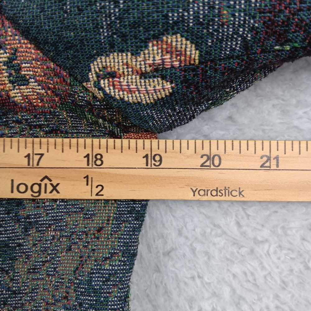 VTG Jos. A. Bank Blazer Tapestry Women 10 Green Floral Gold Button 90s Jacket - Picture 5 of 7